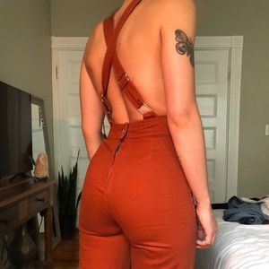 Urban Outfitters Halter Jumpsuit - Color: Blood orange; Size: 2